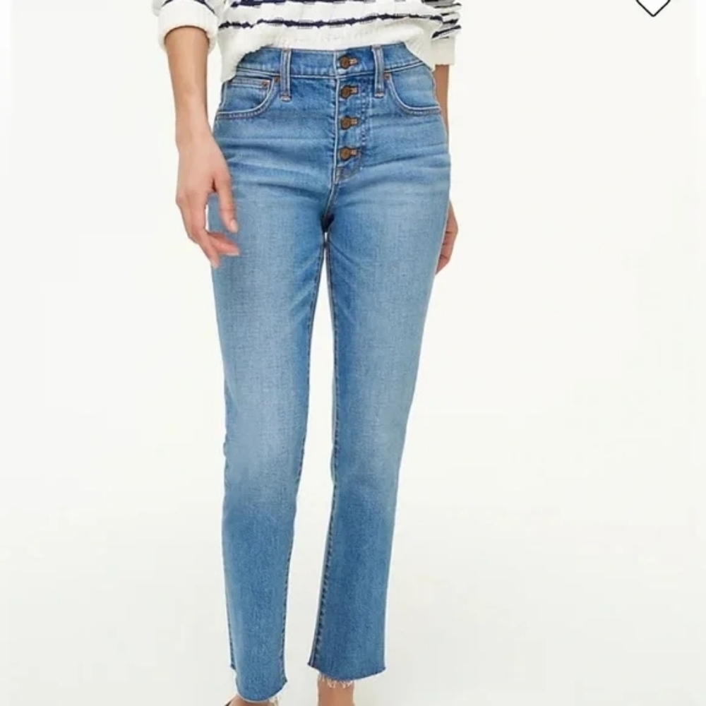 High-Rise Button-Fly Women’s Jeans - Light Blue